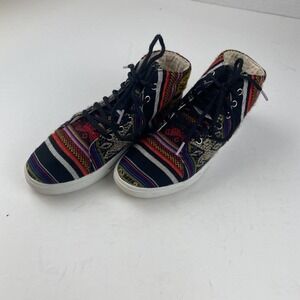 INKKAS Handmade Blackbird High Top Sneakers Shoes Men's‎ 6 / Women's 8 Pre Owned